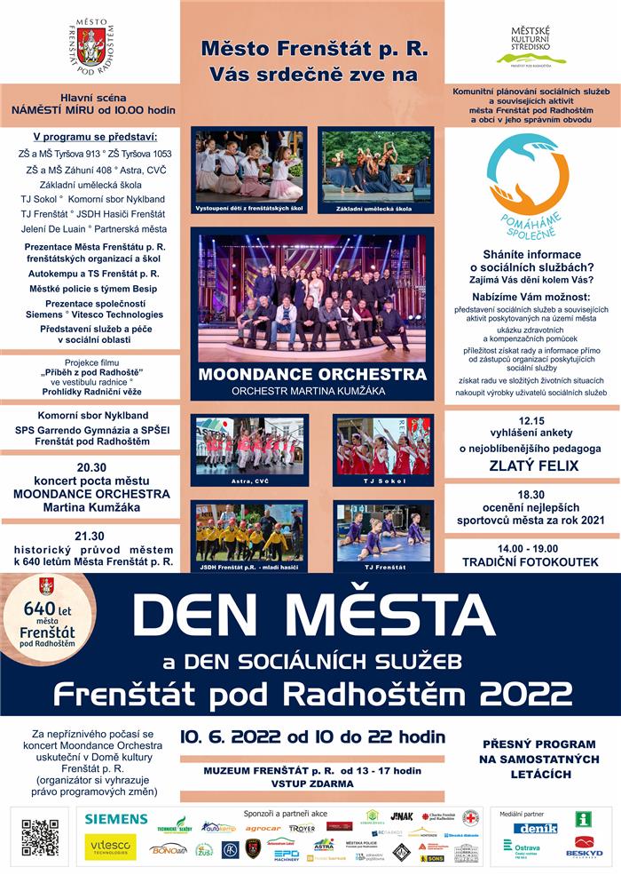 den města